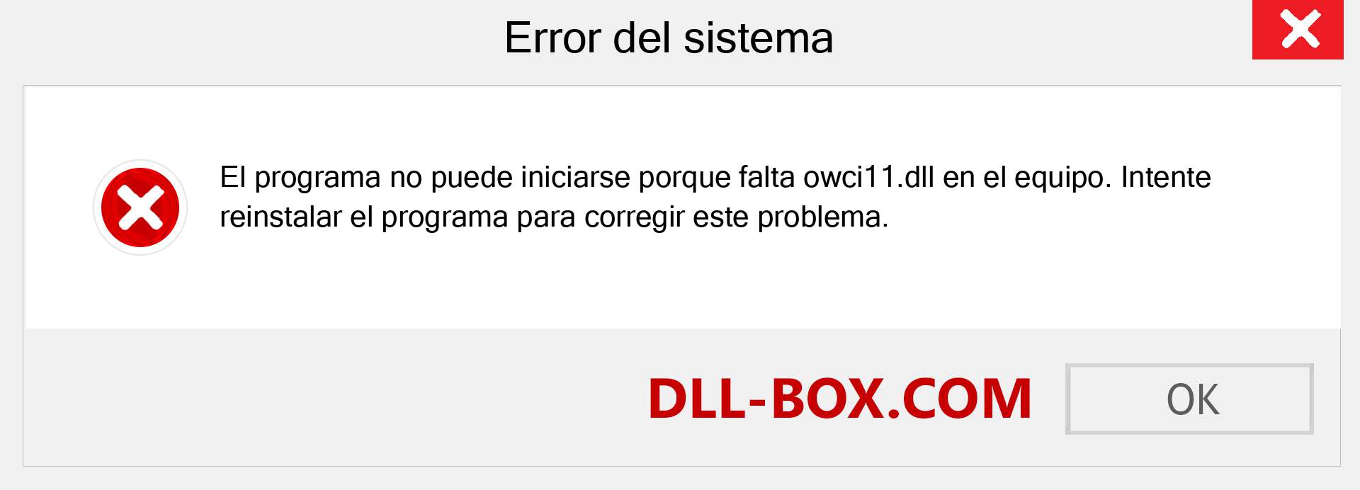 ¿Falta el archivo owci11.dll ?. Descargar para Windows 7, 8, 10 - Corregir owci11 dll Missing Error en Windows, fotos, imágenes